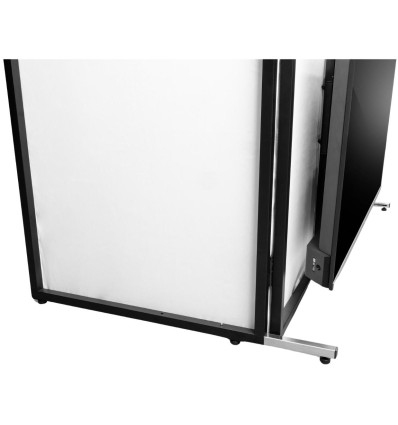 Vonyx DB6 - Cabina DJ plegable con soporte para TV y paneles de lycra