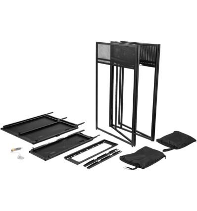 Vonyx DB6 - Cabina DJ plegable con soporte para TV y paneles de lycra