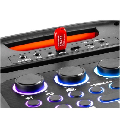 Fenton Core160 - Altavoz portátil 240W con Bluetooth y luces LED