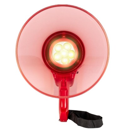 Vonyx MEG050 - Megáfono portátil 50W con luz LED y Bluetooth