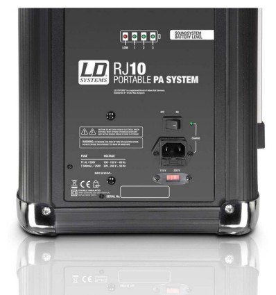 LD Systems Roadjack 10 | Altavoz portátil de 100W con batería y BT