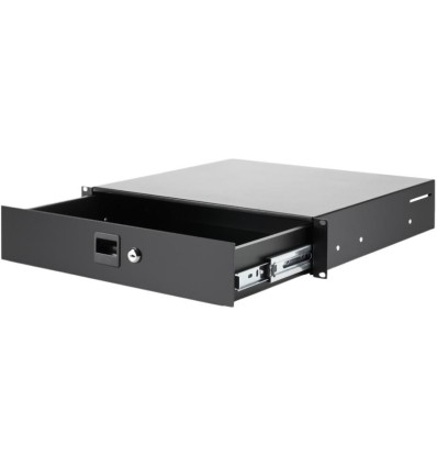 Adam Hall Rack Drawer 02 - Cajón de acero 2U con cerradura.