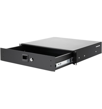 Adam Hall Rack Drawer 02 - Cajón de acero 2U con cerradura.