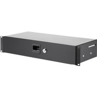 Adam Hall Rack Drawer 02 SHORT - Cajón compacto 2U con cerradura.