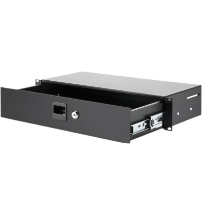 Adam Hall Rack Drawer 02 SHORT - Cajón compacto 2U con cerradura.