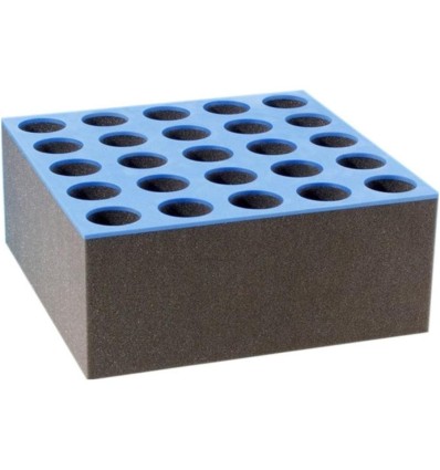 Adam Hall Rack Inlay 06 - Inserto para 25 micrófonos en rack 6U.