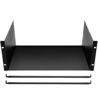 Bandeja Adam Hall Rack Tray 04 Clamp para racks de 19 pulgadas y 4U.