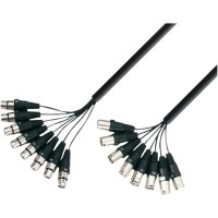 Cable multicore Adam Hall 3 Star Loom 8 MF 0500 - 8 canales, 5 metros.