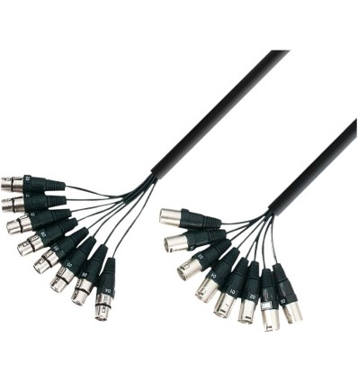 Cable multicore Adam Hall 3 Star Loom 8 MF 0500 - 8 canales, 5 metros.