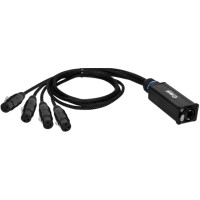 Adaptador Adam Hall 4 Star CATBOX XF3 - RJ-45 a 4 XLR hembra.