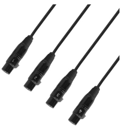 Adaptador Adam Hall 4 Star CATBOX XF3 - RJ-45 a 4 XLR hembra.