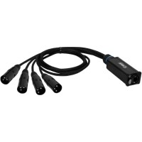 Adaptador Adam Hall 4 Star CATBOX XM3 - RJ-45 a 4 XLR macho.