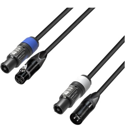 Adam Hall Cables 5 STAR H PCON D 1000 – Cable híbrido DMX 10m