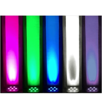 SOUNDSATION PAR-10W-7-R – Foco LED 7x10W RGBWA+UV DMX