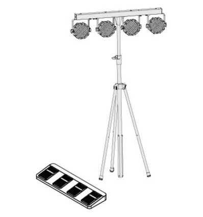 SOUNDSATION 4LEDKIT-PARTY 2 – Kit de iluminación LED portátil