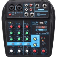 OQAN Mixer Q Mini USB - Mesa de mezclas de 4 canales con Bluetooth