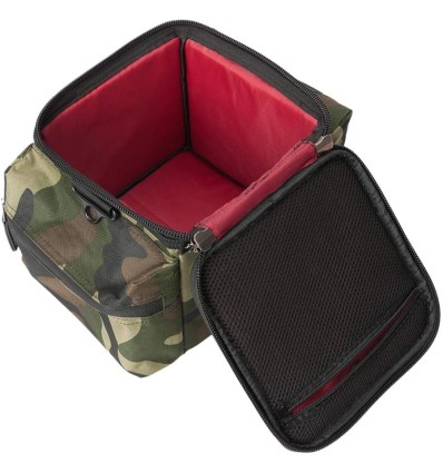 Magma 45 Record-Bag 100 Camo-Green/Bordeaux - Bolsa para vinilos