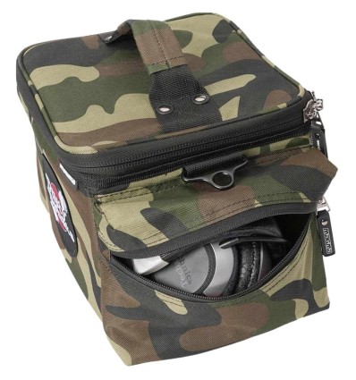 Magma 45 Record-Bag 100 Camo-Green/Bordeaux - Bolsa para vinilos