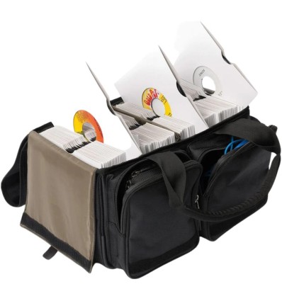 Magma 45 Record-Bag 150 Black/Khaki-Green - Bolsa para vinilos