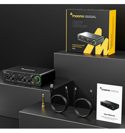 Maono PS22 - Interfaz de audio USB-C profesional 24-bit/192 kHz