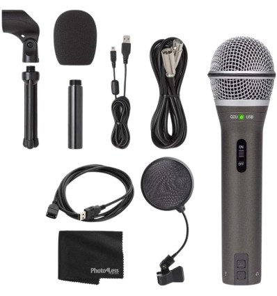 Micrófono Samson Q2U - Pack Completo para Grabación y Podcasting