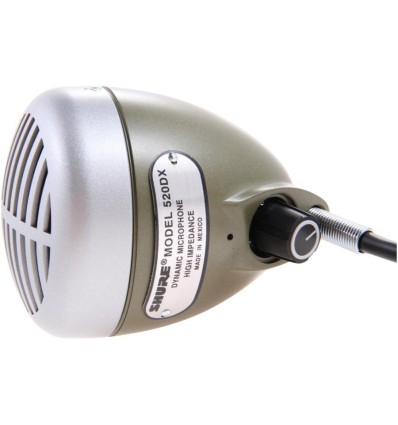 Micrófono Shure 520DX "Green Bullet" – Sonido clásico para armónica.