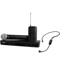 Sistema de micrófono inalámbrico Shure BLX1288/CVL | Mano y solapa