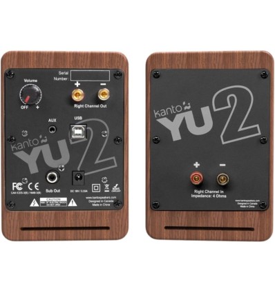 Altavoces de escritorio Kanto YU2 Walnut de 50W con DAC integrado