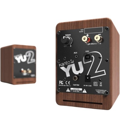 Altavoces de escritorio Kanto YU2 Walnut de 50W con DAC integrado