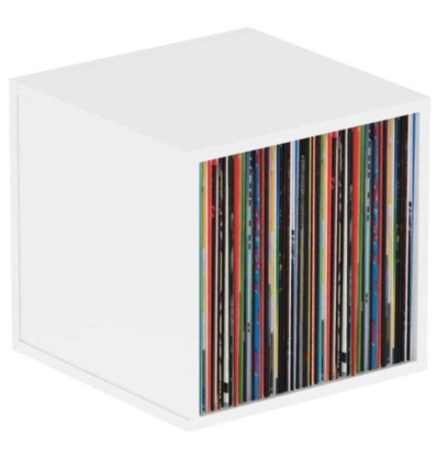 Caja vinilos Glorious Record Box White 110 blanca MDF