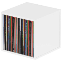 Caja vinilos Glorious Record Box White 110 blanca MDF