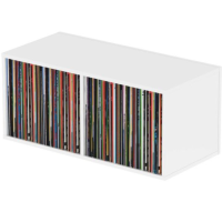 Caja vinilos Glorious Record Box White 230 blanca MDF