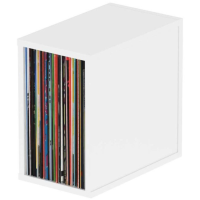Caja vinilos Glorious Record Box White 55 blanca MDF