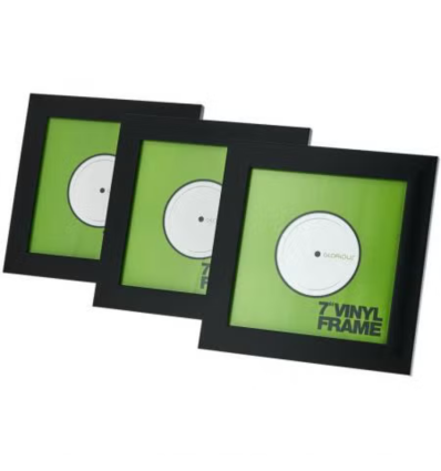 Set de 3 marcos Glorious Vinyl Frame 7" Black para vinilos