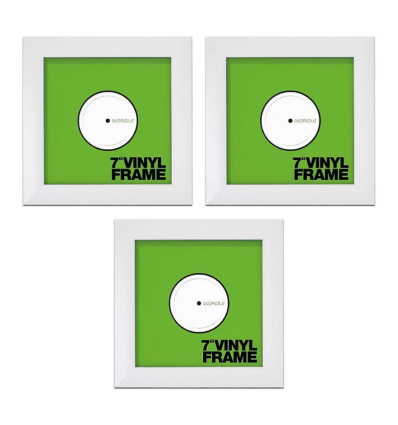 Set de 3 marcos Glorious Vinyl Frame 7" White para vinilos