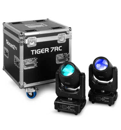 BEAMZ PRO Tiger 7RC 230W | Pack 2 cabezas móviles con flightcase