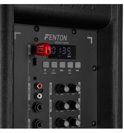 Fenton FT212LED MK2 Bafle Activo Doble 12" 1400W con Bluetooth y LED