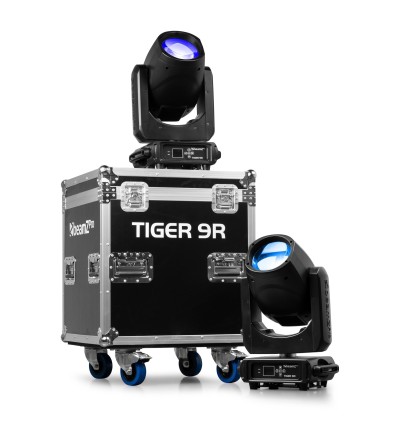 BeamZ Pro Tiger 9R 260W Cabeza Móvil Beam | Pack 2 + Flightcase