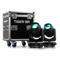 BeamZ Pro Tiger 9R 260W Cabeza Móvil Beam | Pack 2 + Flightcase