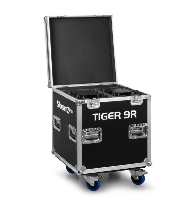 BeamZ Pro Tiger 9R 260W Cabeza Móvil Beam | Pack 2 + Flightcase