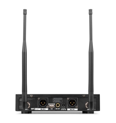 Power Dynamics PD522 Micrófono Inalámbrico UHF | 2 Micrófonos de Mano