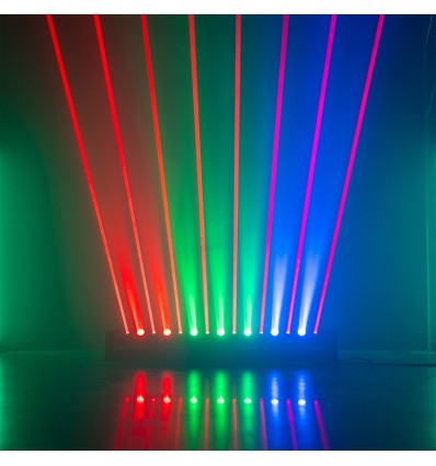 Barra móvil BEAMZ Hyaden con 7 LED y 8 láseres para DJ