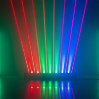 Barra móvil BEAMZ Hyaden con 7 LED y 8 láseres para DJ