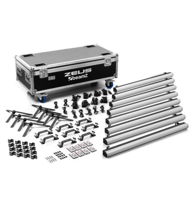 BEAMZ ZEUS: Set de 8 tubos LED RGBW a batería con flightcase