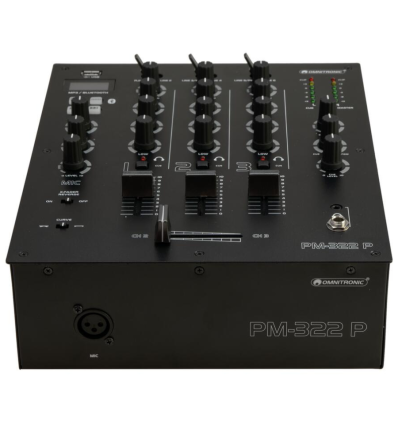 Omnitronic PM-322P Mezclador DJ 3 Canales con Bluetooth y USB