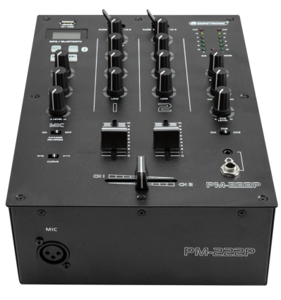 Omnitronic PM-222P Mezclador DJ 2 Canales con Bluetooth y MP3