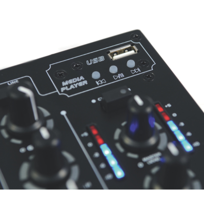 Omnitronic PM-311P Mezclador DJ 3 Canales con Reproductor MP3