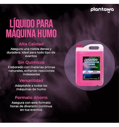 Plantawa Líquido Máquina de Humo 5L Alta Densidad – Efecto Profesional