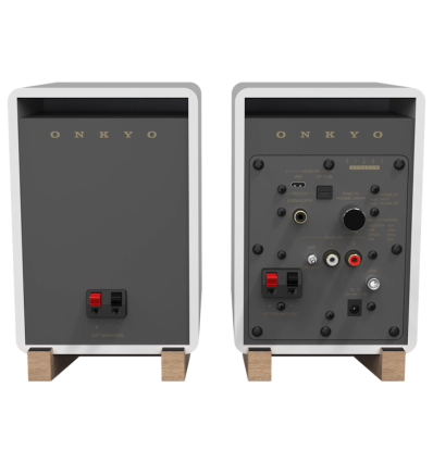 Onkyo GX-10DB Blanco - Altavoces activos con Bluetooth y USB-C