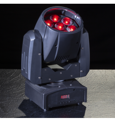 Soundsation MOOD 715Z Wash - Cabeza móvil LED con zoom 5,5°-45°